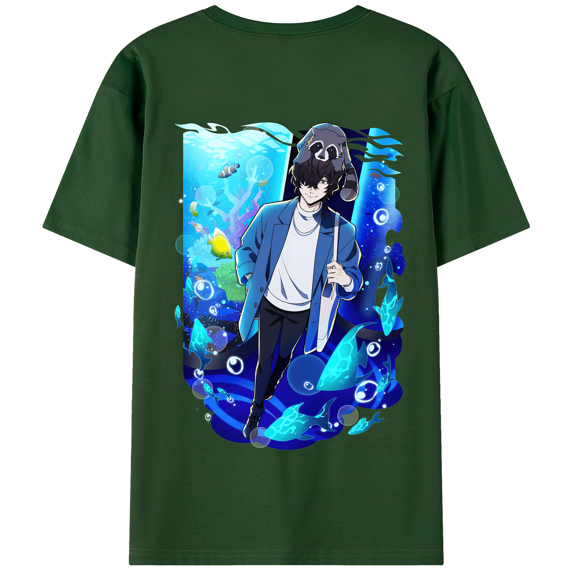 （画像用） 文豪ストレイドッグス Bungo Stray Dogs 綿100％半袖Tシャツ（背面プリント）